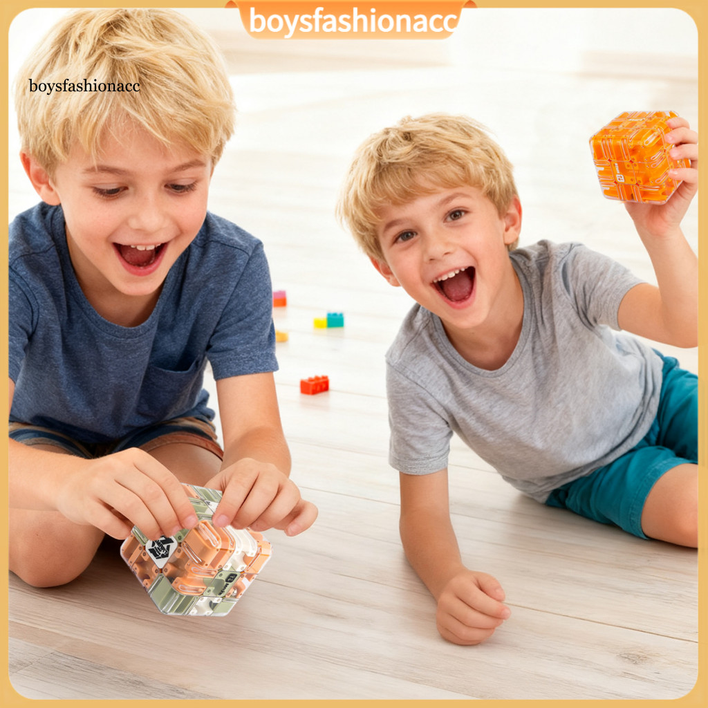 1 or 2 Pcs Educational 3d Puzzle Maze Cube Toy for Toddlers – Brain Teaser Rolling Ball Kids Logical Thinking Developm