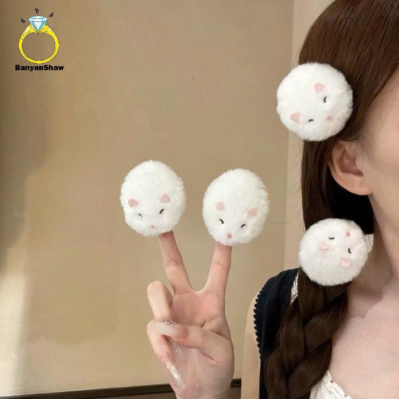[BANY] Mini Prendedor De Cabelo De Hamster De Pelúcia Fofo , Acessório Macio E Para Meninas , Atividades Escolares , Dec