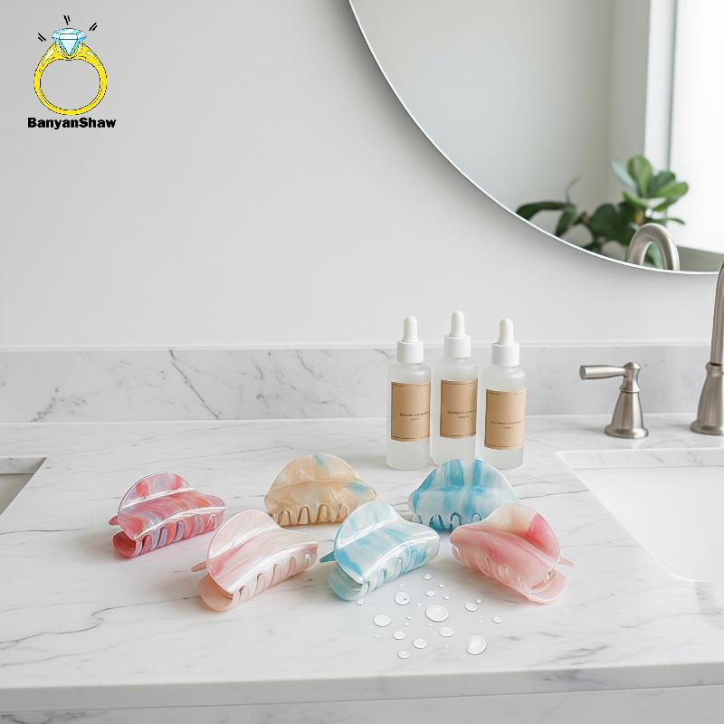 [BANY] Céu Estrelado Cores Coloridas Luz Solar Mudança De Cor Meio Círculo Aperto Elegante Moda De Cabelo Clipes De Tuba