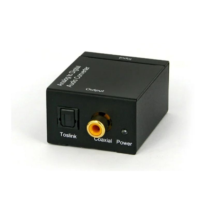 Conversor de Áudio Analógico(in rca e coaxial) para Digital(out optico)