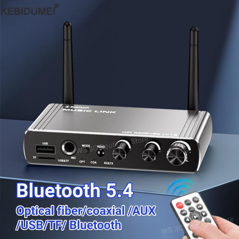 Transmissor Receptor BT 5.4 Adaptador Sem Fio Coaxial Óptico De 3.5 Mm Com Controle Remoto Para TV PC Pro