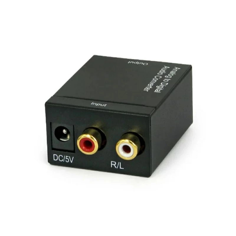 Conversor de Áudio Analógico(in rca e coaxial) para Digital(out optico)