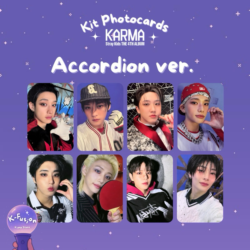 Kit 8 Photocards Stray Kids Karma: Accordion Version