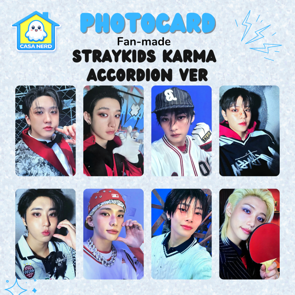 Photocards - Fanmade - Stray Kids - Karma - Accordion Ver. - Kit 8 (unidades)