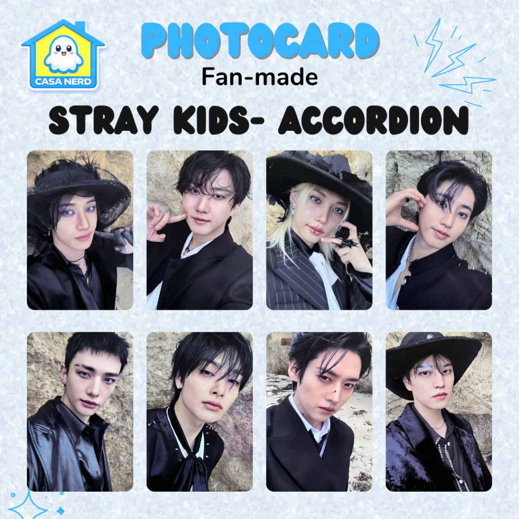 Photocard - Fanmade - Stray Kids - Accordion - Kit 8 (unidades)