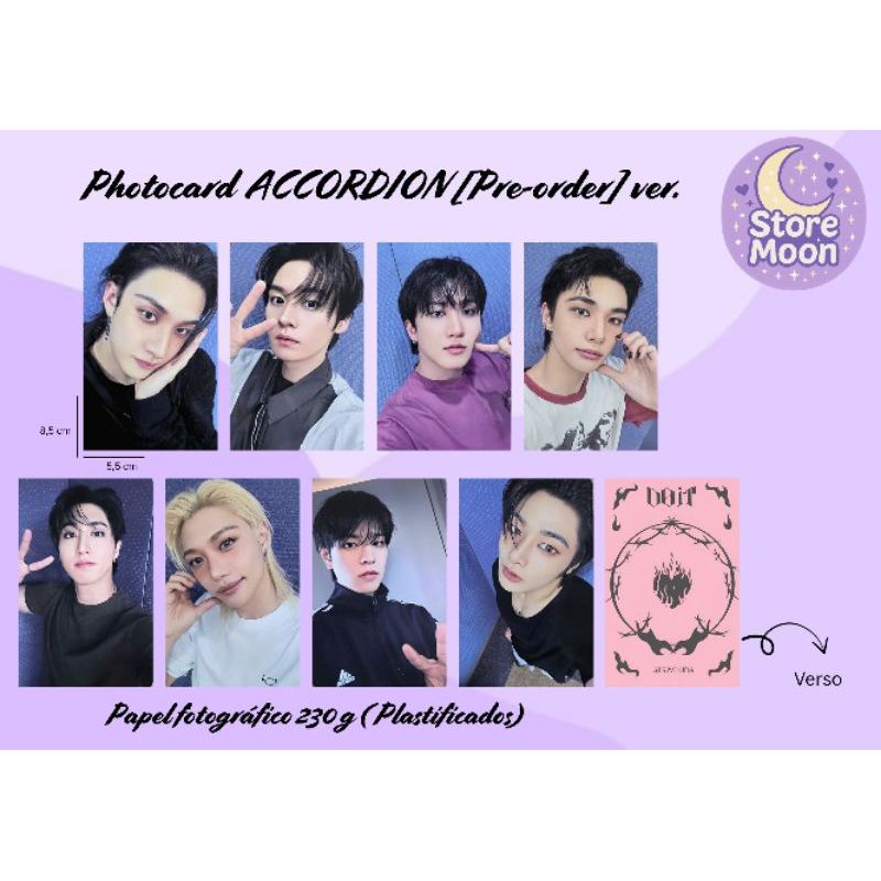 photocard straykids DOIT fanmade ACCORDION [Pre-order) ver.