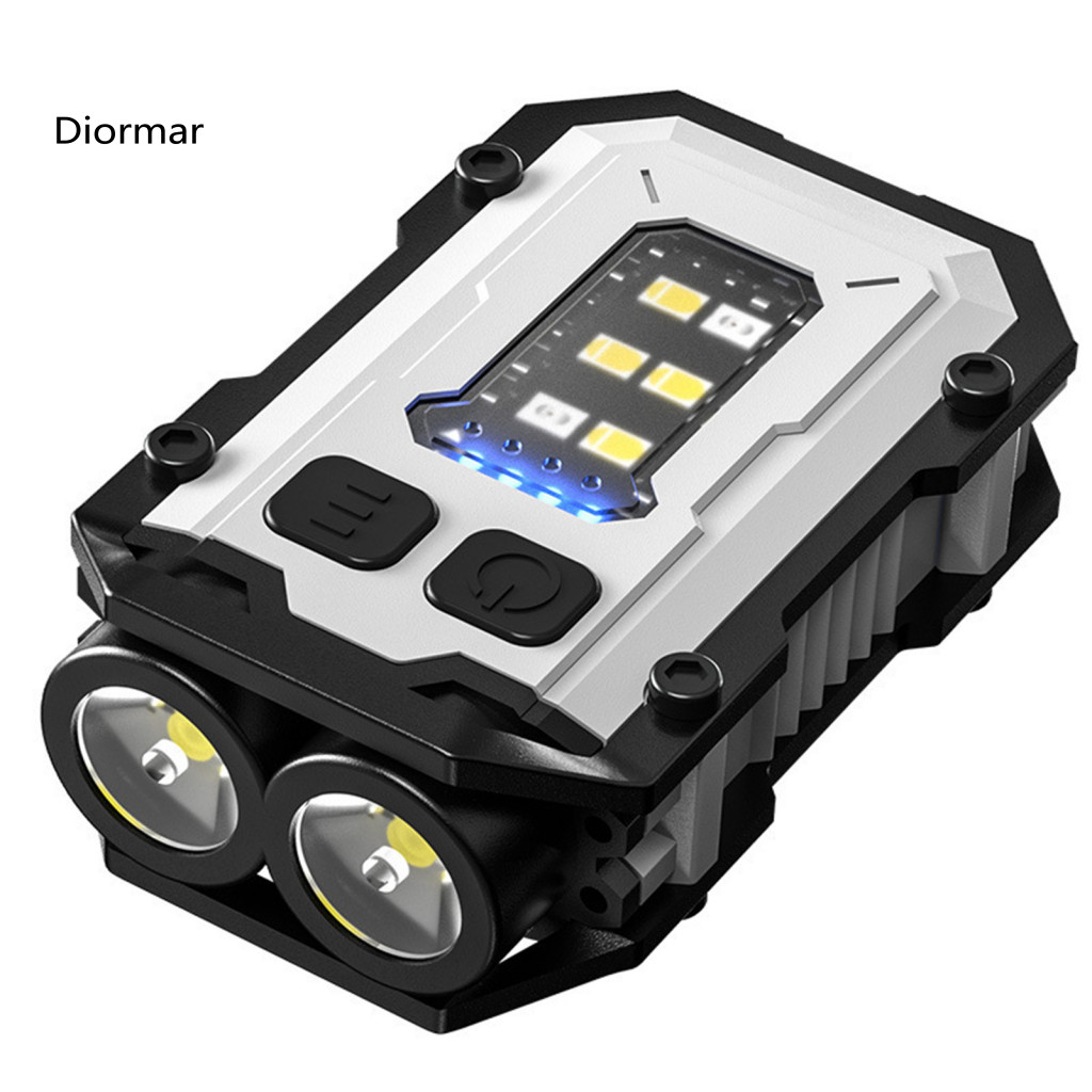 Hands Free Headlight Hat Clip Hands-free Portable Dual Led Lights Type-c Rechargeable Magnetic Mini Lamp for Outdoor Nig
