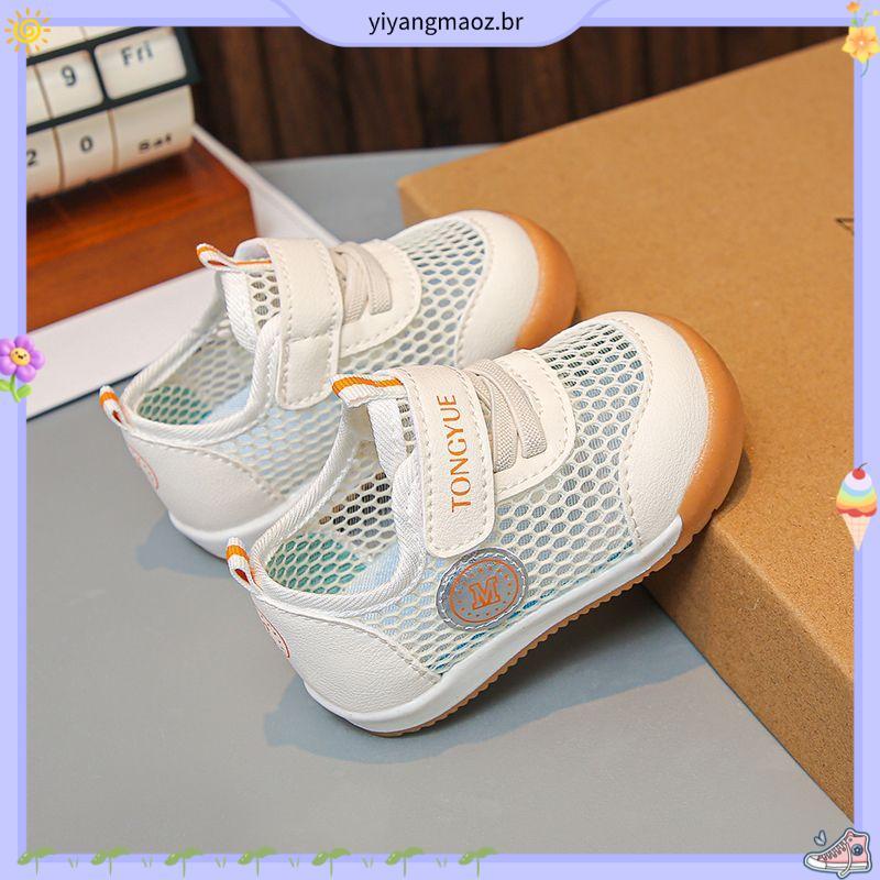 Crianças sapatos de rede verão novo estilo meninos respirável única rede da criança sapatos 1-3 bebê menina malha respir