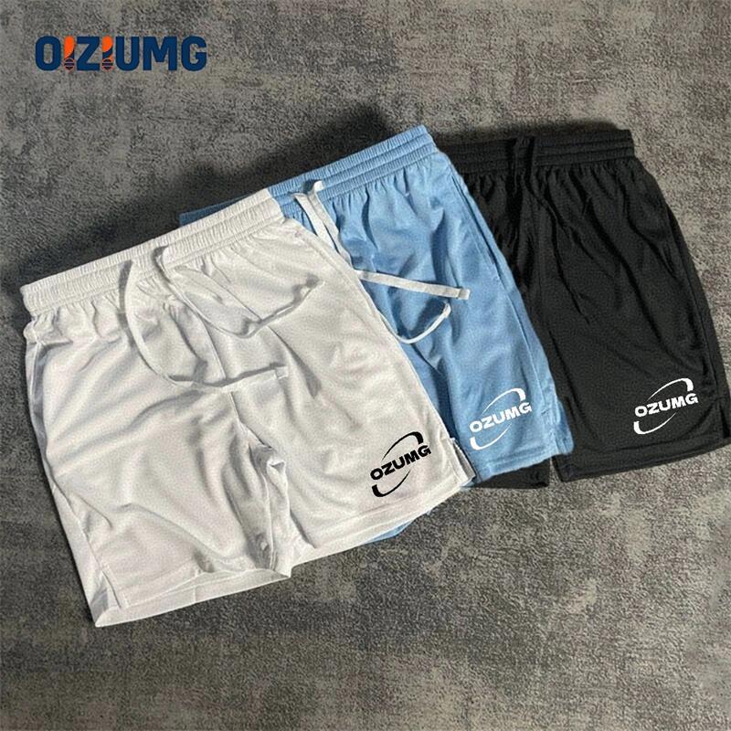 Novo estilo de malha de verão de secagem rápida esportes Shorts de três pontos preto basquete Fitness ao ar livre respir