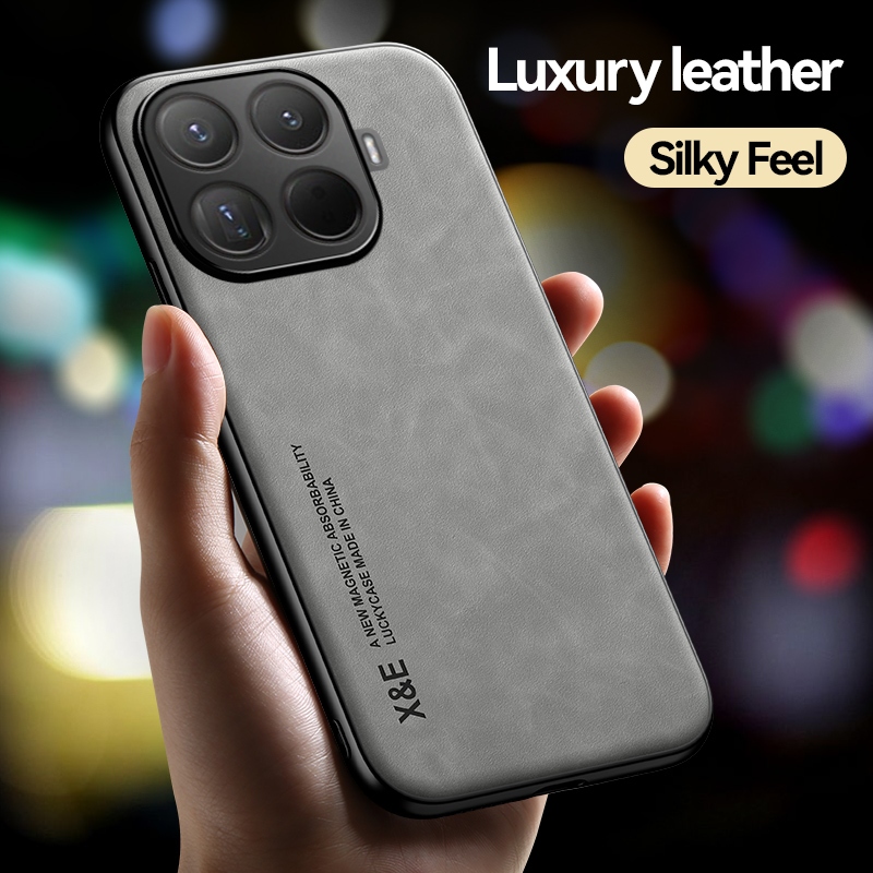 Capa De Couro De Textura Lisa De Luxo Para Xiaomi 17T 15T 14T Pro 5G Xiaomi15T 15TPro 14TPro 14 T Ímã Embutido Anti Impr