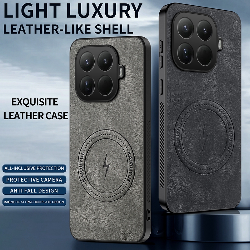 Capa De Couro Para Xiaomi 15T 14T Pro 5G 2025 Caso Fosco Macio TPU Borda Proteção 15TPro 14TPro À Prova De Choque Trasei