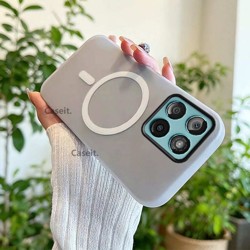 Capa De Telefone Xiaomi 17T 15T 14T Pro Magnética Fosca Doce Cor Inserção Cartão Fotos 2 Em 1