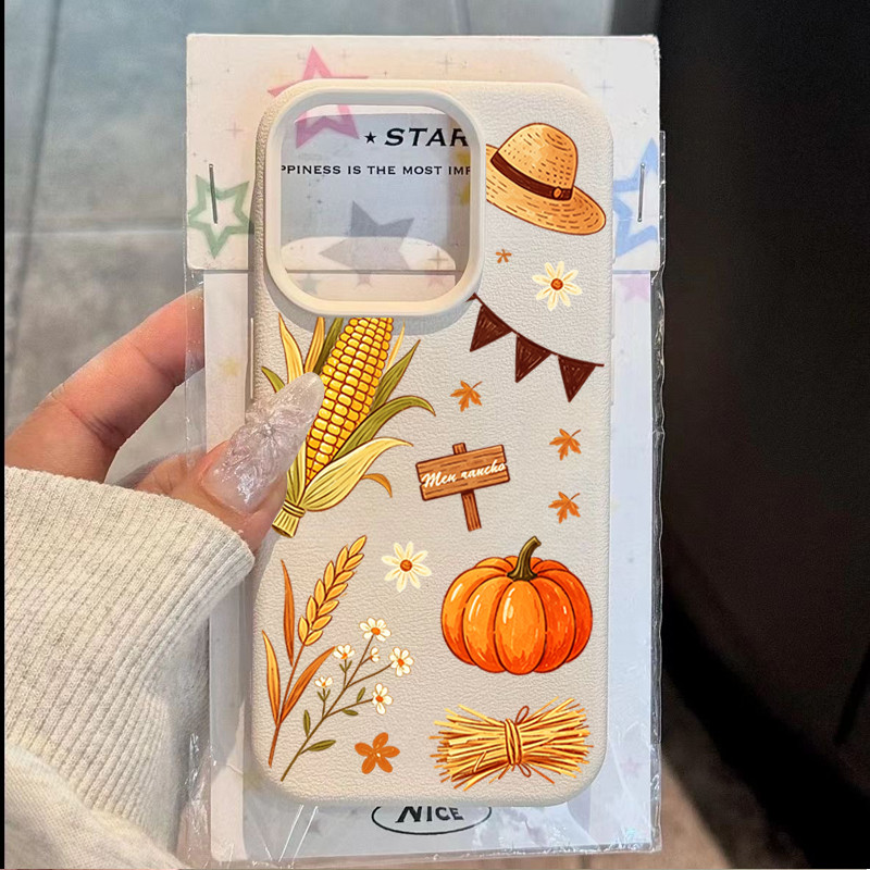 Capinha Milho Festa Chapéu De Palha Padrão Caso Capa Para Xiaomi 15T 14T 13T 15 14 13 Poco M8 X7 X6 X5 F5 F6 F7 Pro