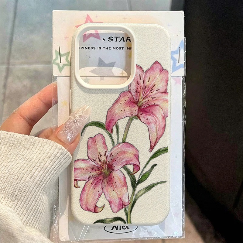 Rosa Lírio Flores Na Moda Marca Padrão Caso Para Xiaomi 17T 15T 14T 13T 15 14 13 Poco F7 F6 F5 X7 X6 X5 Pro