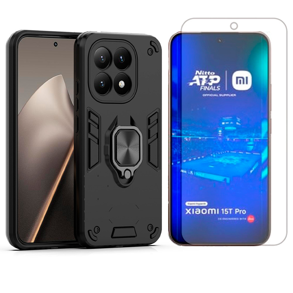 Capa Anel Armor Para Xiaomi 15T Pro + Pelicula Privacidade