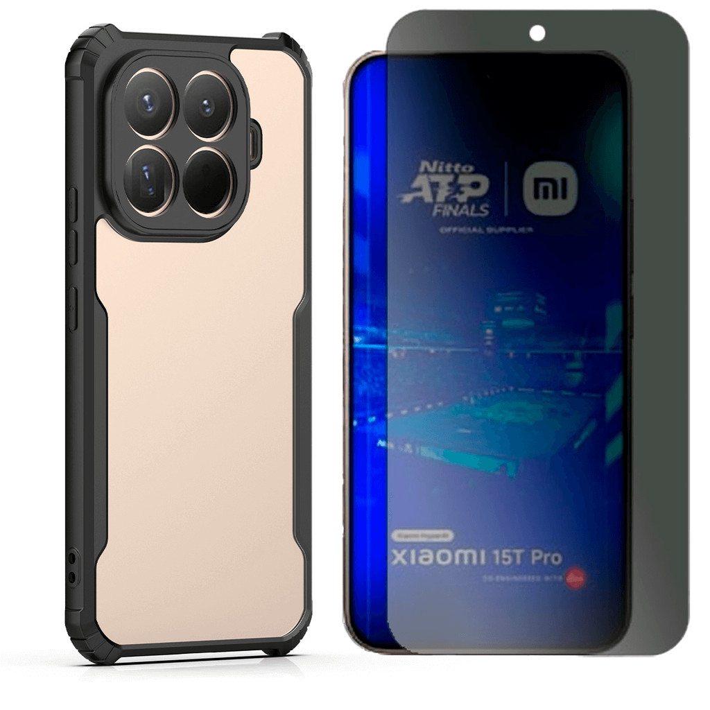 Capa Case Airbag Para Xiaomi 15T Pro + Pelicula Privacidade