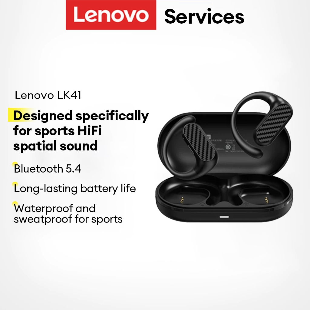 Fones De Ouvido Bluetooth Lenovo LK41 Open-Ear T HiFI Sound IPX5 À Prova D'água Para Esportes Bluetooth5.4