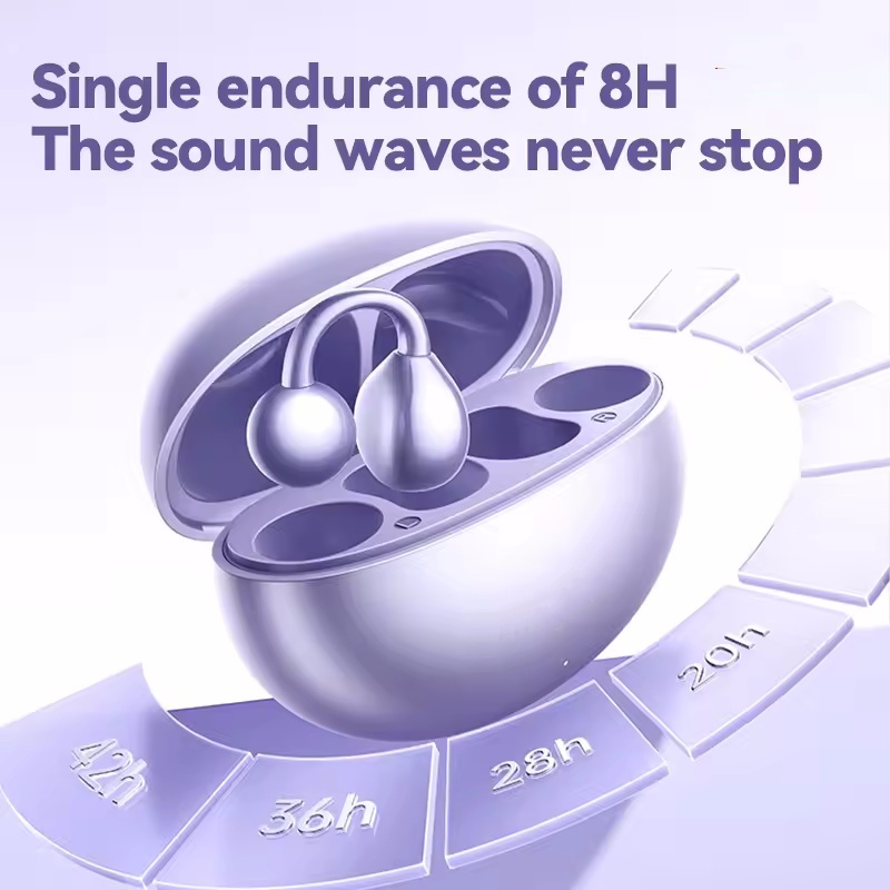 Fones De Ouvido Sem Fio M91 Ear Clip Headset ENC Bluetooth5.4 Fone Com Cancelamento De Ruído E Microfone