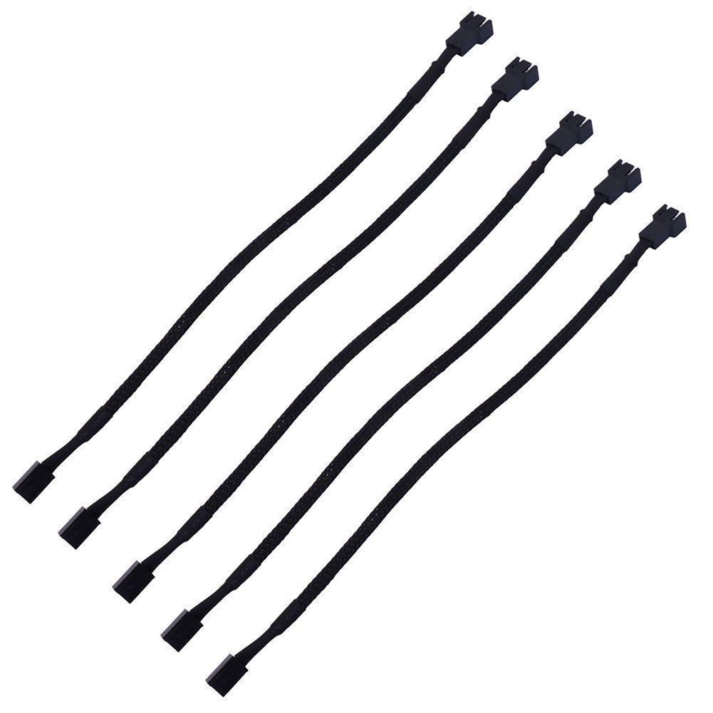 Cabo De Extensão Do Ventilador Conector Da CPU Macho Para Fêmea Plug Backword Fio Sistema Refrigeração 3 Pinos Computado