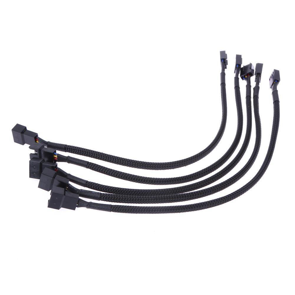 Aorr Cabo De Extensão Do Ventilador CPU Conector Macho Para Fêmea Plug Backword Fio 27/42/60/80cm De 3 Pinos Computador