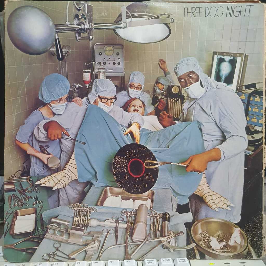 Lp Three Dog Night Hard Labor Imp Usa Ex Estado Estado capa com discreto desgaste