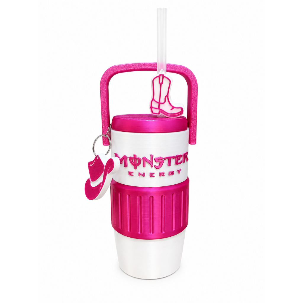 Kit Country Copo Monster Porta-Lata 473ml com Canudo + Pingentes Bota e Chapéu Abridor de lata | Monster | Baly