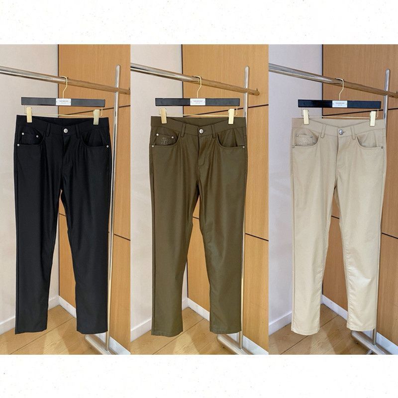 ABB2 Spring and summer new men's old money style versatile fashion embroidery logo Straight-leg slim-fit casual pants tr