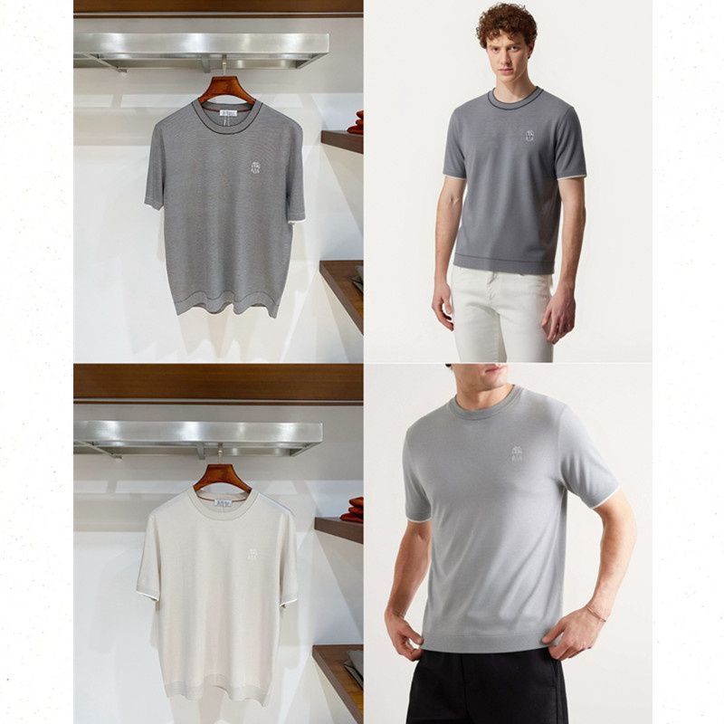 RGH9 Italian-style new spring-summer men's clothing with a 'old money' vibe, simple and fashionable with embroidery logo