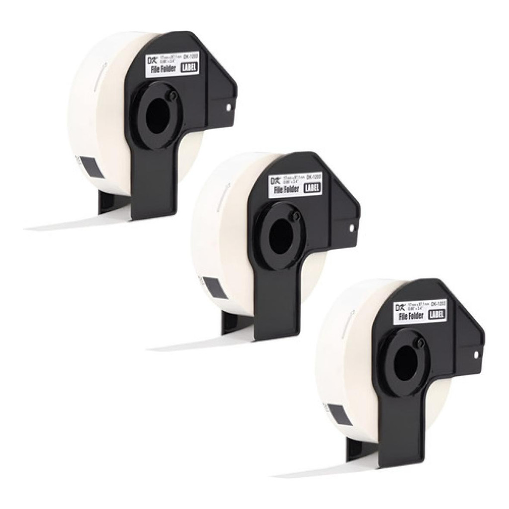 3 Rolos Etiqueta Brother DK-1203 17x87mm QL800 | 1/2/3/4 Packs | Compatível