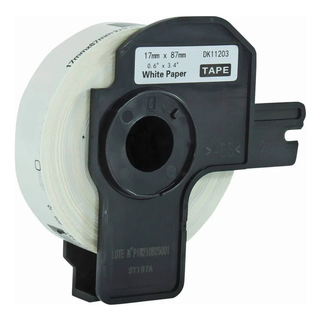 Etiquetas Brother DK11203 Branco | Kit 1/2/3/4 Packs 300un | Compatível Label Printer