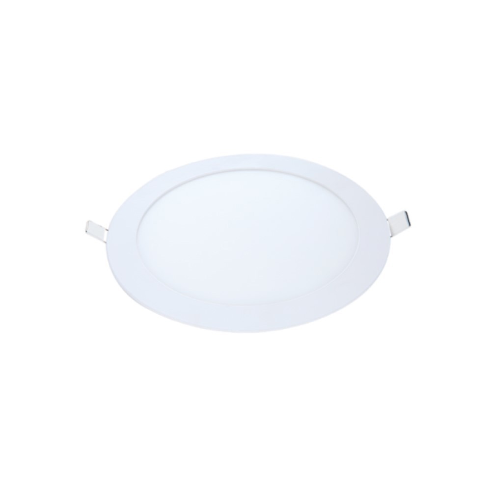 Painel Plafon LED Embutir Redondo Luz Quente 3000K 24W 30cm