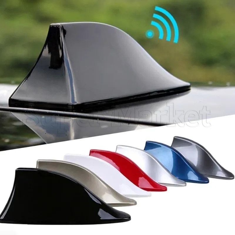 [Featured] Car Decoração Da Antena De Barbatanas De Tubarão/FM AM Rádio Cobertura De Antenas De Sinais/Modificação Do Telhado Acessórios Peixe/Mini Broadcasting Signal Enhancer/Automobile Aerials