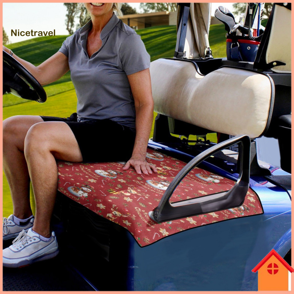 Golf Cart Accessories Machine Washable Cover Christmas Seat 2-seater Santa Snowflake Snowman Blanket Club Car Accessory