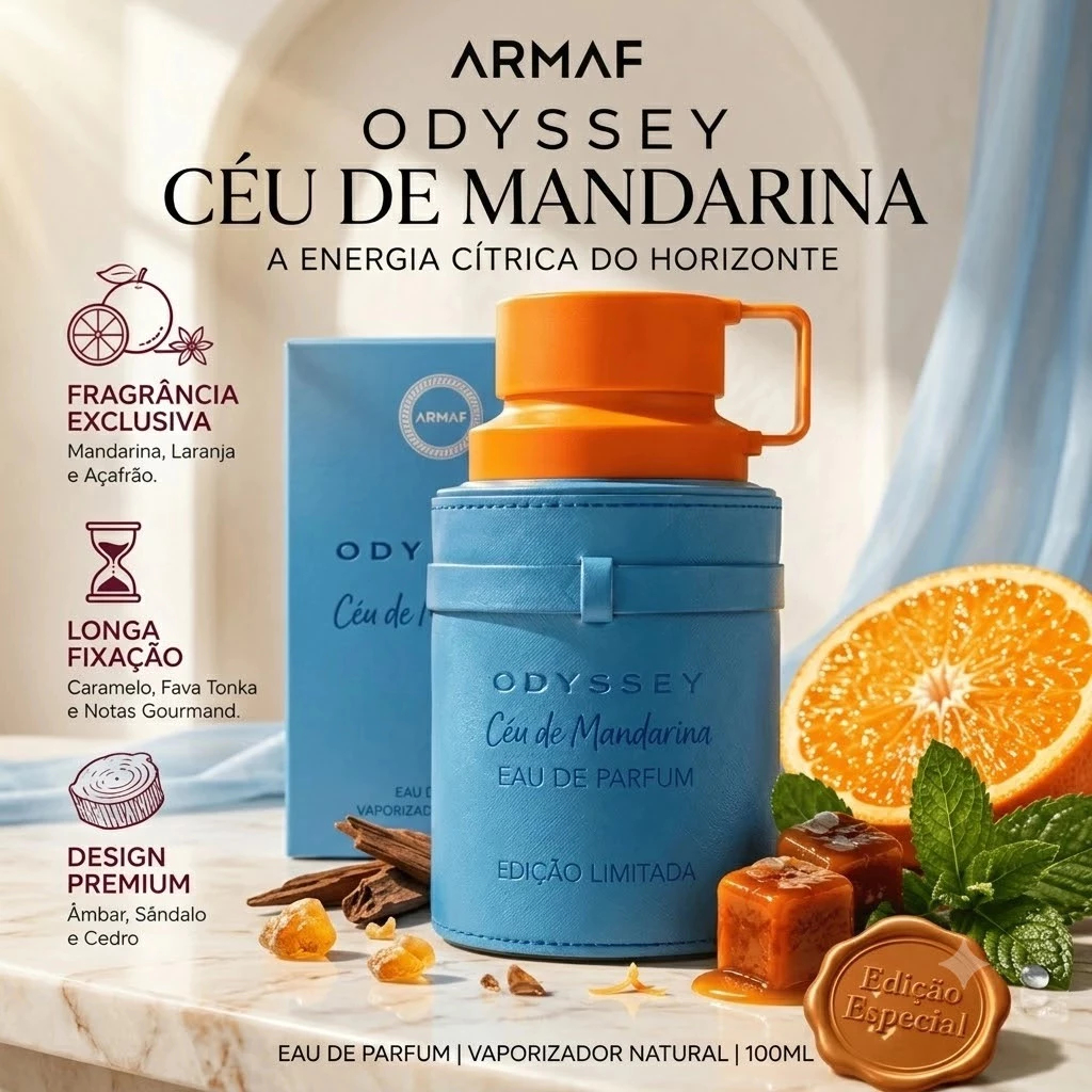 Armaf Odyssey Mandarin Sky Men's Arabic Perfume 100ml Deo Parfum High Fixation Original Sealed