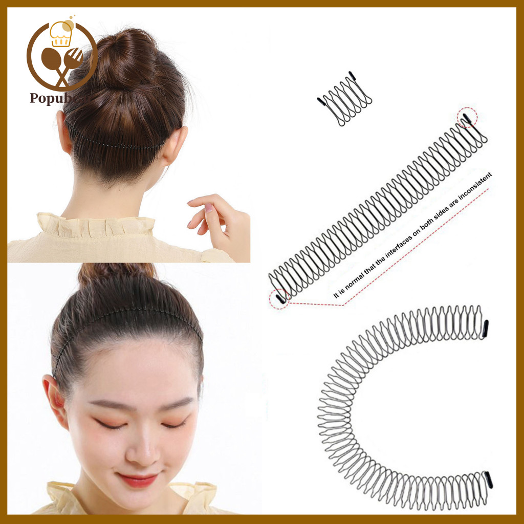Broken Hair Fixation Headband Women’s Elastic – Anti-slip Lightweight Hoop for Short Styling Flexible Solid Color Ba