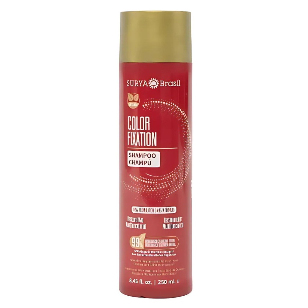Shampoo Cabelos Coloridos Proteção da Cor Restaurador Natural Color Fixation 250ml Surya Brasil