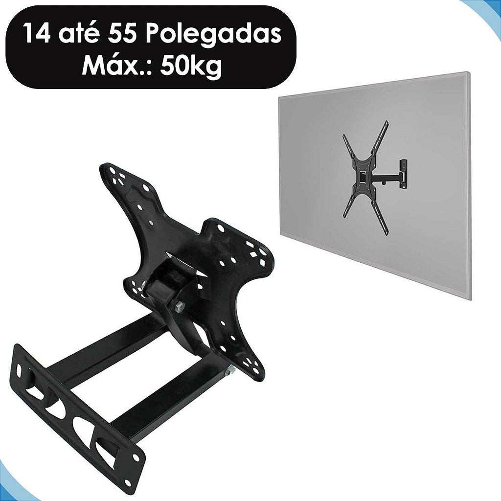 Suporte Articulado para TV 14 a 55 Polegadas até 50kg