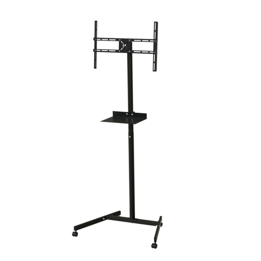 Suporte Televisão Rack Pedestal De 10 A 70 Polegadas De Aço Carbono Com Prateleira Para Notebook