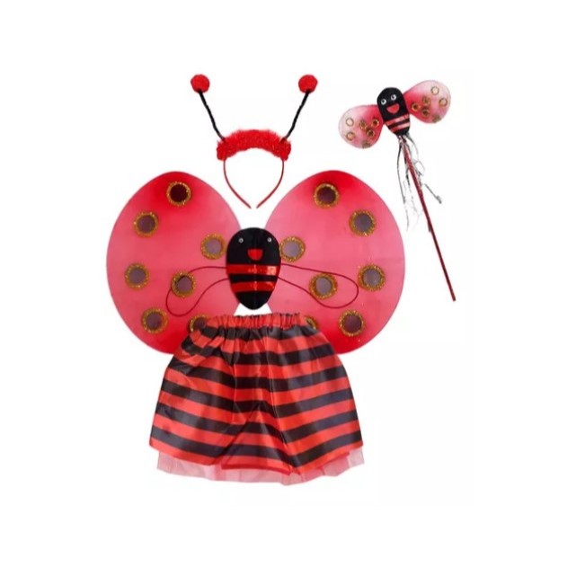 Asa de Abelha OU Joaninha Infantil MJ-85001 Acessório de Fantasia Festas Carnaval Halloween Diversão Barato