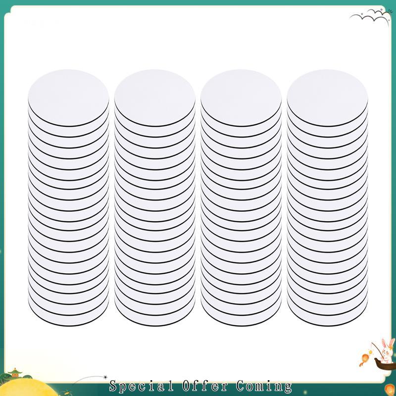 Hhuuele180pcs 4X4Inch Sublimation Cup Mat Sublimação Blank Coasters Bulk Round Borracha Para Transferência De Impressão