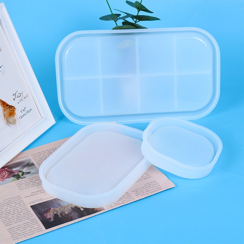 CM Coaster Cup Mat Molde Feito À Mão Bandeja Oval Silicone Placa Frutas Fundição Servindo Borad Epóxi Mo