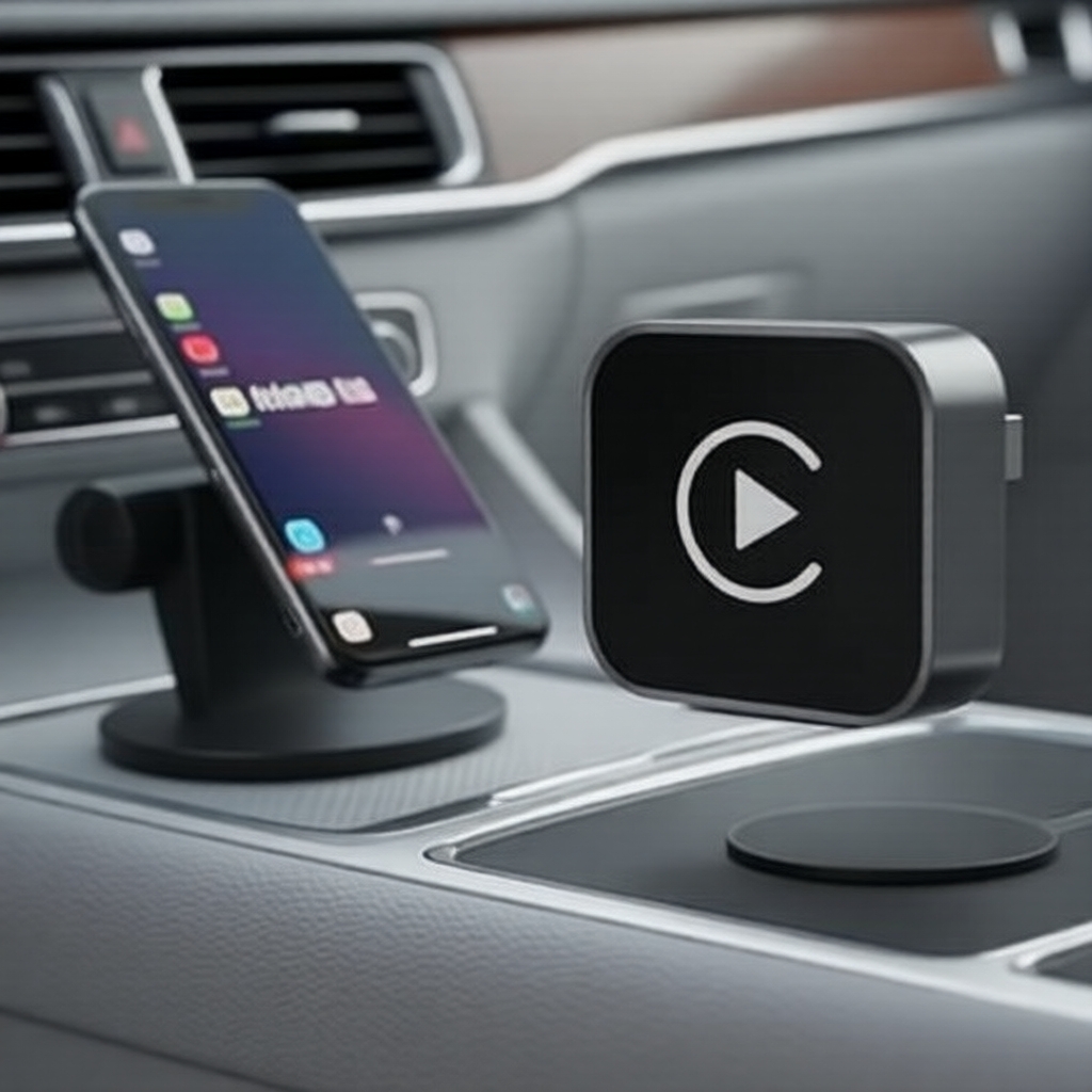 Adaptador Wireless CarPlay Compacto: Transforma Conexão com Fio em Sem Fio, Plug & Play com Reconexão Automática
