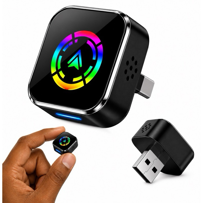 Adaptador CarPlay 2 em 1 Sem Fio e Com Fio Plug and Play Automático para Android Auto e CarPlay