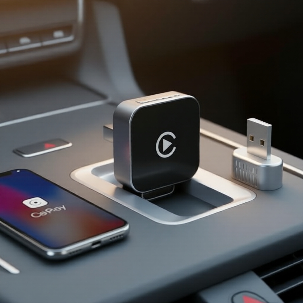 Conversor Wireless CarPlay para iOS, Plug & Play, Conexão Automática, Adaptador Compacto