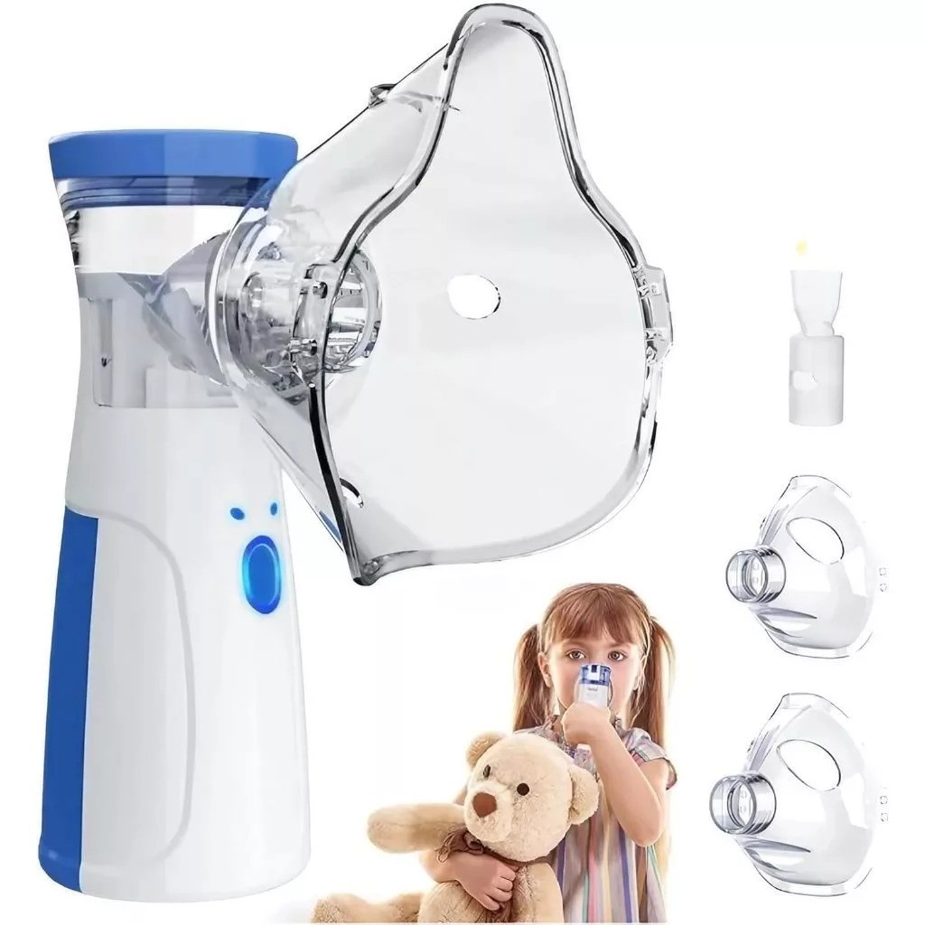 Portable Ultrasonic Nebulizer Inhaler for Children and Adults Silent Compact Wireless Bivolt Device