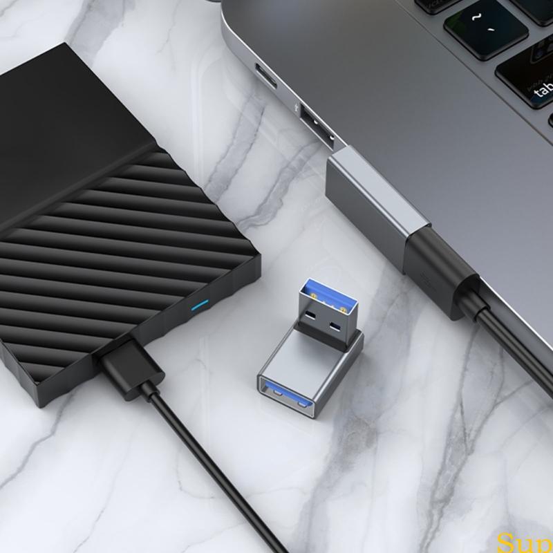 90 Graus Direito Para Cima Baixo Ângulo USB3 0 Fêmea Adaptador Extensão Laptop PC Carregadores USB Converso