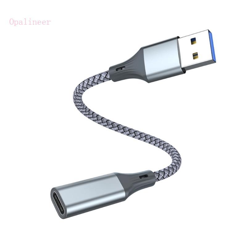 Opalineer Extensão USB C Fêmea Para USB3 1 60W Carregamento Rápido 10Gbps Velocidade Rápida