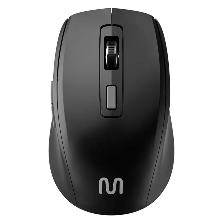 Mouse Sem Fio Ms750 Usb 2.4ghz + Bluetooth Recarregavel Silencioso 6 Botões E Dpi Ajustável 800-1600 Preto - Mo403
