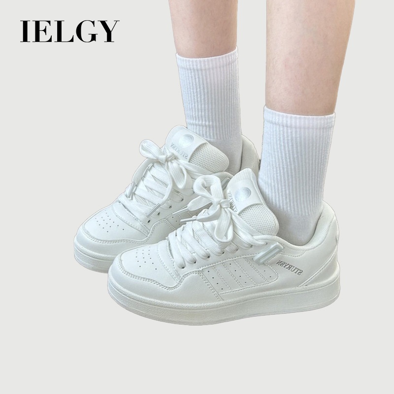 IELGY Design Sense Feminino 2026 Verão Novo Versátil Casual Estudante Calçados Esportivos Brancos