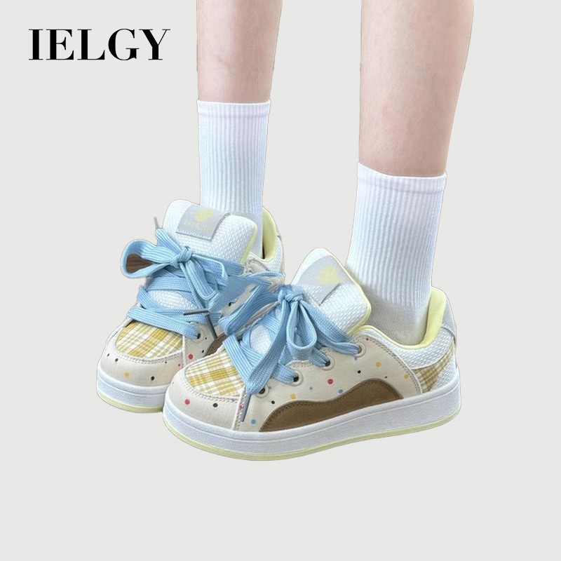 IELGY Sapatos Femininos Com Design Bloqueado Em Cores Sense Board 2026 Novos Casuais Versáteis Para Estudantes